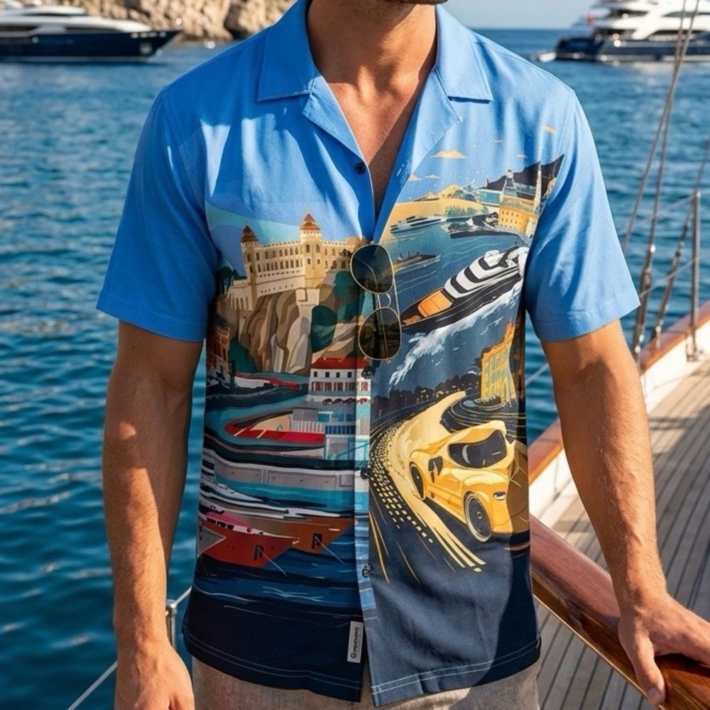 NWT Reservoir Blue Graphic Men's Shirt M